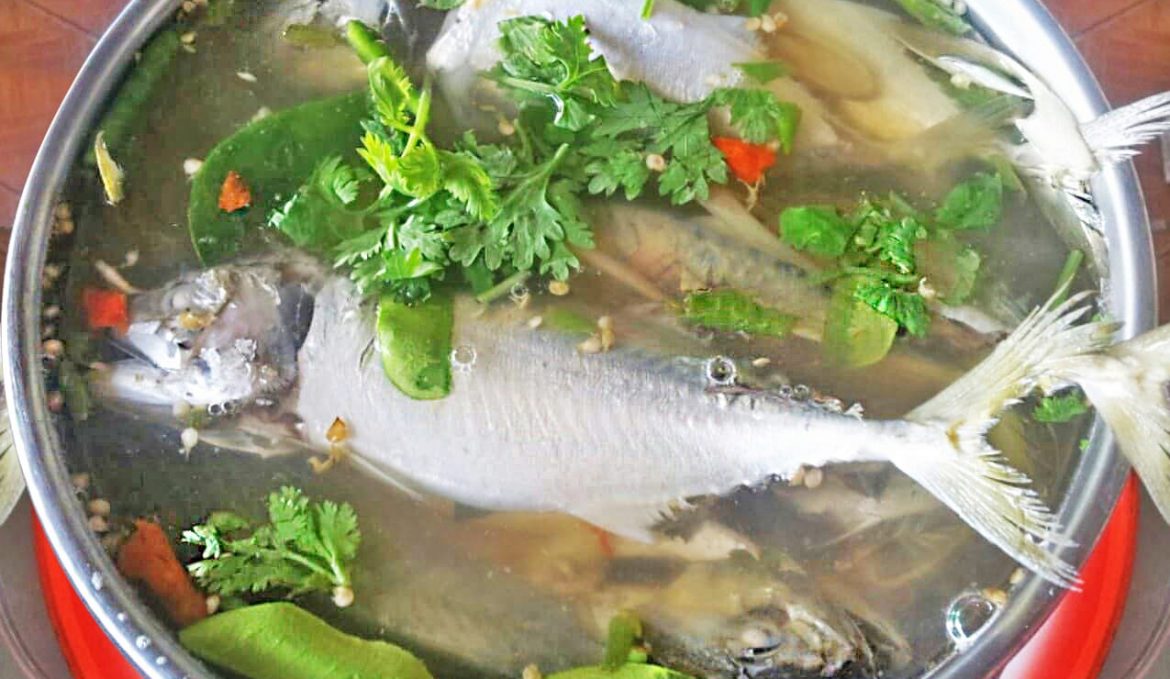 Hot and sour Tom Yum soup with mackerel