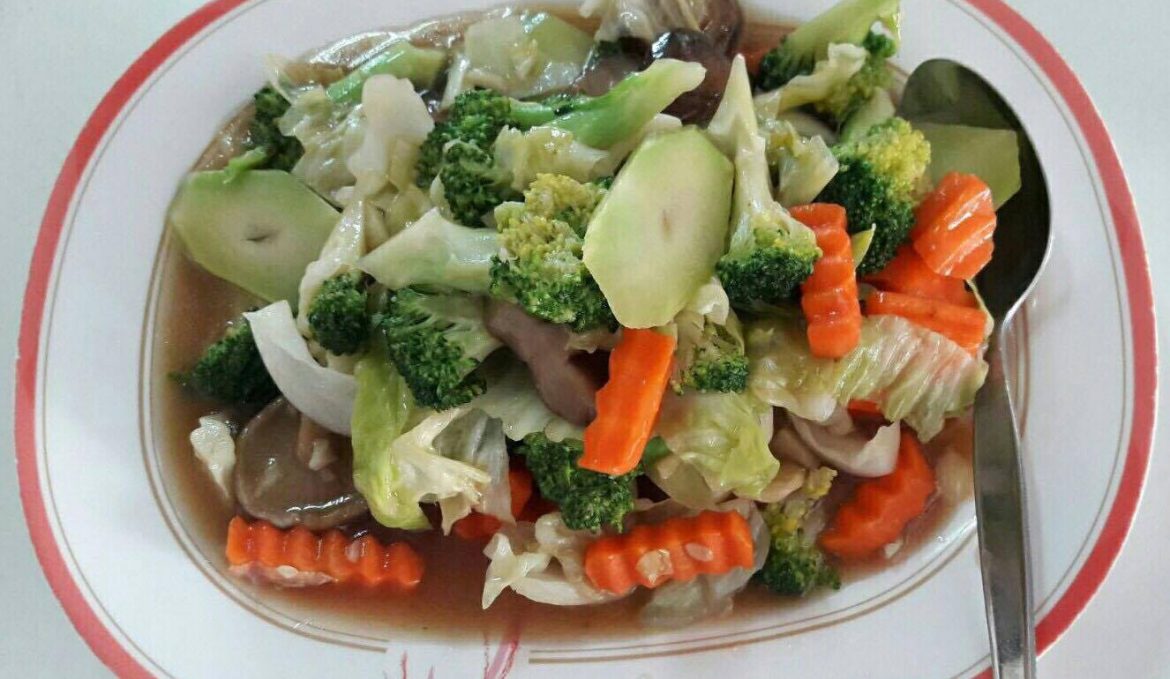 Fried Mixed vetgetables with Oyster sauce